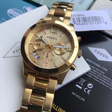 Fossil Boyfriend Gold Dial Gold Steel Strap Watch for Women - ES3884 Authentic Buy Shop Now