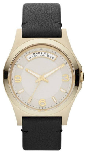 Marc Jacobs Baby Dave Gold Dial Black Leather Strap Watch for Women - MBM1264 Authentic Buy Shop Now