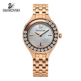 Swarovski Lovely Crystals Mother of Pearl Dial Rose Gold Steel Strap Watch for Women - 5261496 Authentic Buy Shop Now