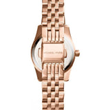 Michael Kors Lexington Quartz Blue Dial Rose Gold Steel Strap Watch For Women - MK3272 Authentic Buy Shop Now
