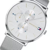 Tommy Hilfiger Jenna Quartz Silver Dial Silver Mesh Bracelet Watch For Women - 1781942 Authentic Buy Shop Now