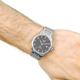 Tissot Le Locle Powermatic 80 Black Dial Silver Steel Strap Watch For Men - T006.407.11.052.00 Authentic Buy Shop Now