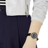 Swarovski Crystalline Pure Black Dial Black Leather Strap Watch for Women - 5275043 Authentic Buy Shop Now