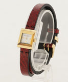 Gucci G Frame White Dial Red Leather Strap Watch For Women - YA128524 Authentic Buy Shop Now