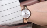 Calvin Klein Authentic White Dial Rose Gold Steel Strap Watch for Women - K8G23646 Authentic Buy Shop Now