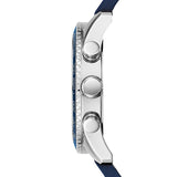 Guess Fleet Chronograph Black Dial Blue Rubber Strap Watch for Men - W0971G2 Authentic Buy Shop Now