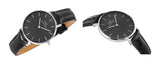 Daniel Wellington Classic Petite Reading Black Dial Black Leather Strap Watch For Women - DW00100179 Authentic Buy Shop Now