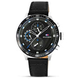 Tommy Hilfiger Trent Chronograph Quartz Black Dial Black Leather Strap Watch For Men - 1791810 Authentic Buy Shop Now