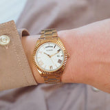 Guess Luna White Dial Rose Gold Steel Strap Watch for Women - GW0308L3 Authentic Buy Shop Now