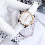 Tissot T-Classic Powermatic 80 Mother of Pearl Silver Dial White Leather Strap Watch For Women - T108.208.26.117.00 Authentic Buy Shop Now