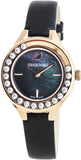 Swarovski Lovely Crystals Analog Black Dial Black Leather Strap Watch for Women - 5301877 Authentic Buy Shop Now