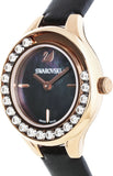 Swarovski Lovely Crystals Analog Black Dial Black Leather Strap Watch for Women - 5301877 Authentic Buy Shop Now
