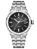 Maurice Lacroix Aikon Automatic Black Dial Silver Steel Strap Watch For Men - AI6008-SS002-330-1 Authentic Buy Shop Now