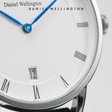 Daniel Wellington Dapper York Quartz White Dial Dark Brown Leather Strap Watch For Women - DW00100097 Authentic Buy Shop Now