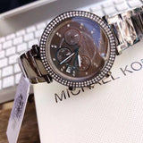 Michael Kors Parker Chronograph Grey Dial Grey Steel Strap Watch For Women - MK6265 Authentic Buy Shop Now
