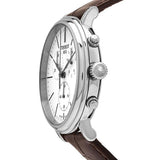 Tissot Carson Premium Chronograph White Dial Brown Leather Strap Watch For Men - T122.417.16.011.00 Authentic Buy Shop Now