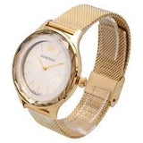 Swarovski Octea Nova Silver Dial Gold Mesh Bracelet Watch for Women - 5430417 Authentic Buy Shop Now