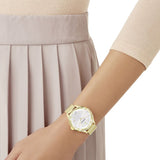 Swarovski Octea Nova Silver Dial Gold Mesh Bracelet Watch for Women - 5430417 Authentic Buy Shop Now