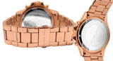 Michael Kors Everest Chronograph Black Dial Rose Gold Steel Strap Watch For Women - MK5875 Authentic Buy Shop Now
