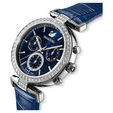 Swarovski Era Journey Blue Dial Blue Leather Strap Watch for Women - 5479239 Authentic Buy Shop Now