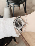 Swarovski Crystal Rose Black Dial Silver Steel Strap Watch for Women - 5484076 Authentic Buy Shop Now