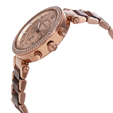 Michael Kors Parker Chronograph Rose Gold Dial Two Tone Steel Strap Watch For Women - MK6832 Authentic Buy Shop Now