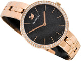 Swarovski Cosmopolitan Black Dial Rose Gold Steel Strap Watch for Women - 5517797 Authentic Buy Shop Now