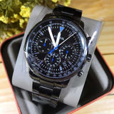 Fossil Goodwin Chrono Analog Black Dial Grey Steel Strap Watch for Men - FS5518 Authentic Buy Shop Now