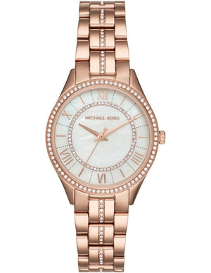 Michael Kors Lauryn Mother of Pearl Dial Rose Gold Steel Strap Watch for Women - MK3716 Authentic Buy Shop Now