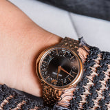 Swarovski Crystalline Chic Analog Black Dial Rose Gold Steel Strap Watch for Women - 5544587 Authentic Buy Shop Now