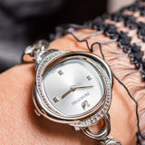 Swarovski Crystal Flower Silver Dial Silver Steel Strap Watch for Women - 5547622 Authentic Buy Shop Now