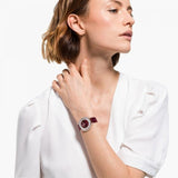 Swarovski Crystalline Aura Red Dial Red Leather Strap Watch for Women - 5558637 Authentic Buy Shop Now
