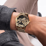 Guess Gadget Gold Dial Gold Mesh Bracelet Watch for Men - GW0538G2 Authentic Buy Shop Now
