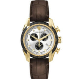 Versace V-Ray Chronograph Quartz White Dial Brown Leather Strap Watch For Men - VE2I00221 Authentic Buy Shop Now