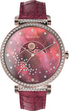 Swarovski Passage Moon Phase Red Dial Red Leather Strap Watch for Women - 5613323 Authentic Buy Shop Now