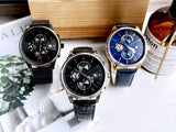 Tommy Hilfiger Weston Chronograph Black Dial Black Leather Strap Watch For Men - 1710502 Authentic Buy Shop Now