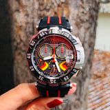 Tissot T Race Chronograph Stefan Bradl Special Edition Black Dial Black Rubber Strap Watch for Men - T092.417.27.057.02 Authentic Buy Shop Now