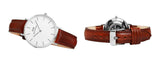 Daniel Wellington Classic Petite St Mawes White Dial Brown Leather Strap Watch For Women - DW00100187 Authentic Buy Shop Now