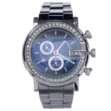 Gucci G Chrono Diamonds Black Dial Silver Steel Strap Watch For Men - YA101324 Authentic Buy Shop Now