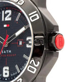 Tommy Hilfiger Cole Black Dial Blue Rubber Strap Watch for Men - 1790984 Authentic Buy Shop Now