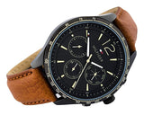 Tommy Hilfiger Gavin Chronograph Quartz Black Dial Brown Leather Strap Watch for Men - 1791470 Authentic Buy Shop Now