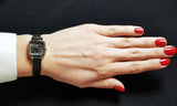 Tissot Lovely Square Quartz Diamonds Black Dial Black Leather Strap Watch For Women - T058.109.16.056.00 Authentic Buy Shop Now
