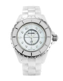Chanel J12 Diamonds Quartz Ceramic White Dial White Steel Strap Watch for Women - J12 H2422 Authentic Buy Shop Now