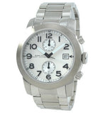Marc Jacobs Larry Chronograph White Dial Silver Steel Strap Watch for Men - MBM5030 Authentic Buy Shop Now