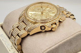 Michael Kors Mini Bradshaw Crystals Gold Dial Gold Steel Strap Watch For Women - MK6494 Authentic Buy Shop Now