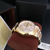 Michael Kors Layton Rose Gold Dial Gold Stainless Steel Strap Watch for Women - MK6476 Authentic Buy Shop Now