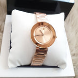 Movado Bold Rose Gold Dial Rose Gold Steel Strap Watch for Women - 3600387 Authentic Buy Shop Now
