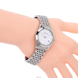 Gucci G Timeless Diamonds Mother of Pearl Dial Silver Steel Strap Watch For Women - YA126504 Authentic Buy Shop Now