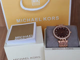 Michael Kors Darci Brown Dial Rose Gold Stainless Steel Strap Watch for Women - MK3217 Authentic Buy Shop Now