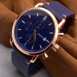 Fossil The Commuter Blue Dial Blue Leather Strap Watch for Men - FS5404 Authentic Buy Shop Now